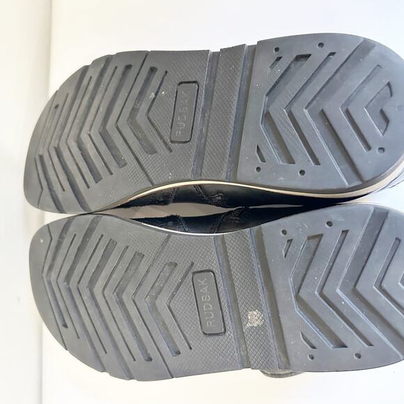 RUDSAK Men’s Black Leather Wingtip Brogue Chelsea Boots – Size 42 US 9 - Picture 9 of 11